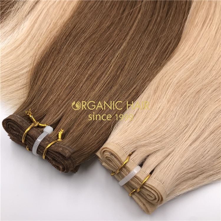 Popular hair extensions human hair flat wefts X228